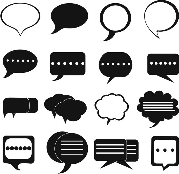 聊天气泡图标集图片下载