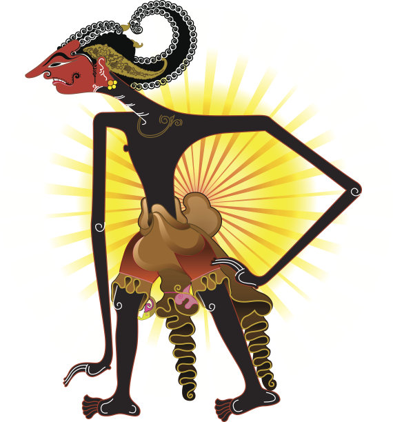 影子木偶矢量形状的骑士图片下载