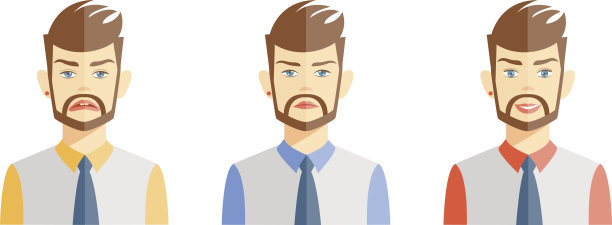 年轻人表达不同的情感图片下载