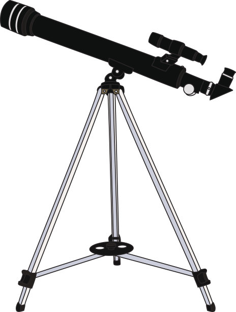 望远镜被孤立在白色背景上。图片下载