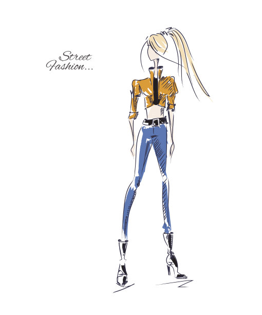 时装模特街图片下载