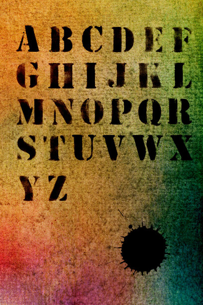 字母表- abc字母-创造性的古代书法图片下载