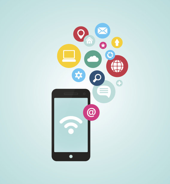 智能手机设备与应用程序(应用程序)图标图片下载