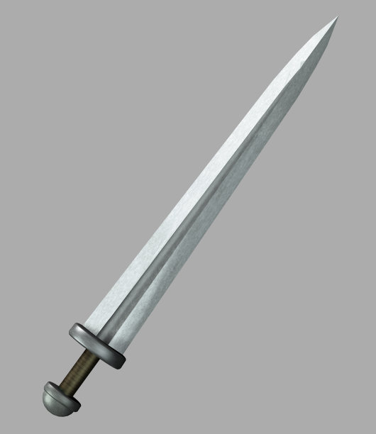 维京大剑灰孤立图片下载