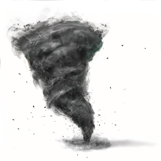 白色背景上的龙卷风素材图片