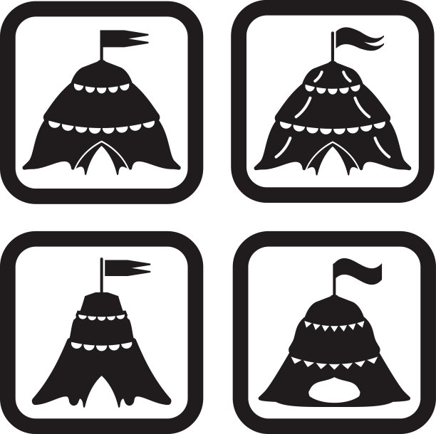 马戏团图标在四个变化图片下载