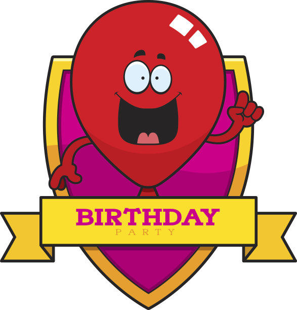 卡通生日气球图案图片下载
