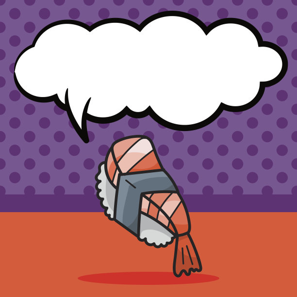 寿司涂鸦，演讲泡泡图片下载