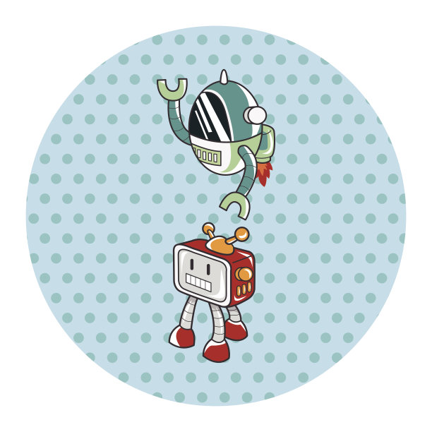 机器人主题元素向量，eps图片下载