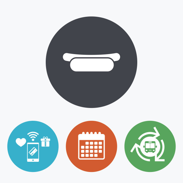 芥末图标热狗三明治。香肠的迹象。图片下载