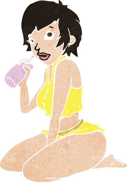 卡通性感健身女郎图片下载