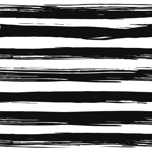 无缝模式与手绘黑白条纹素材图片