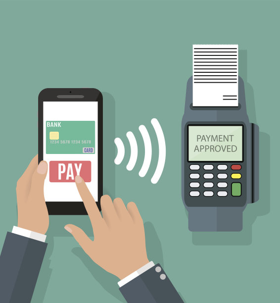 Nfc支付扁平化设计风格图片下载