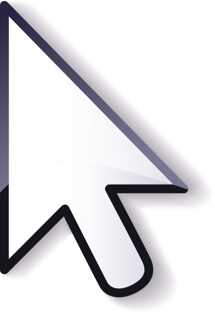 光滑的鼠标箭头光标隔离在白色背景上。图片下载