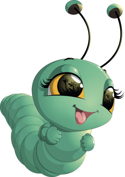 卡通可爱的毛毛虫图片下载