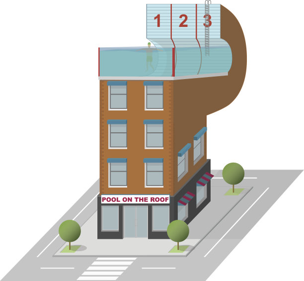 屋顶泳池图片下载