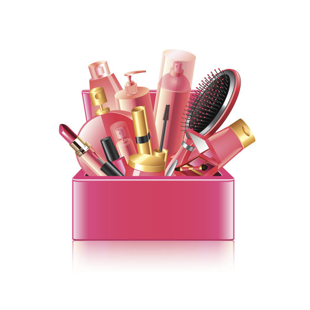 化妆品盒上隔离白色载体图片下载