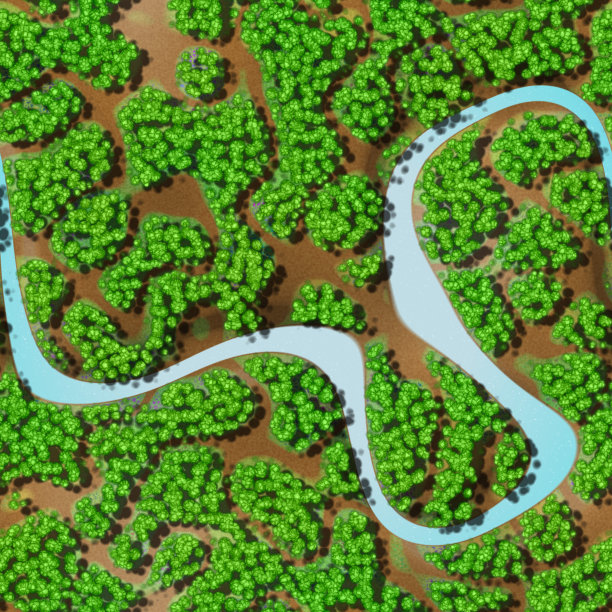 迷你景观无缝生成背景图片下载