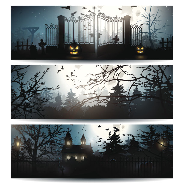 万圣节的横幅图片下载