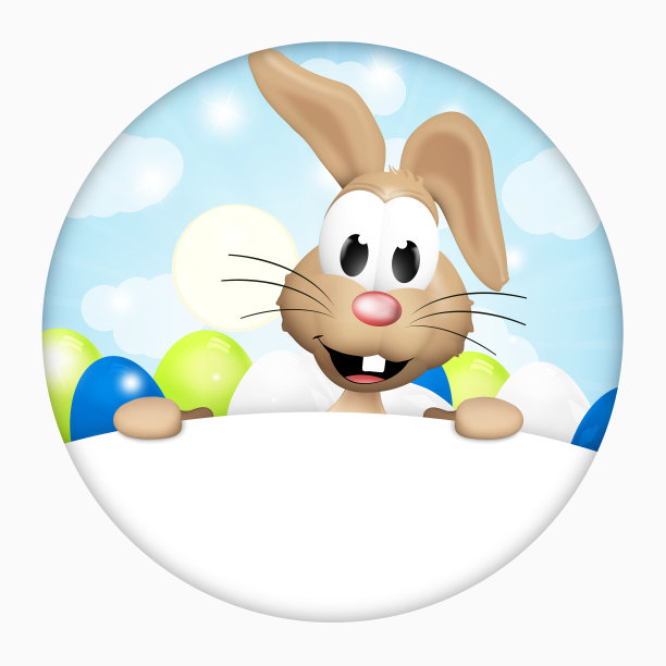 可爱的复活节兔子轮图标图片下载