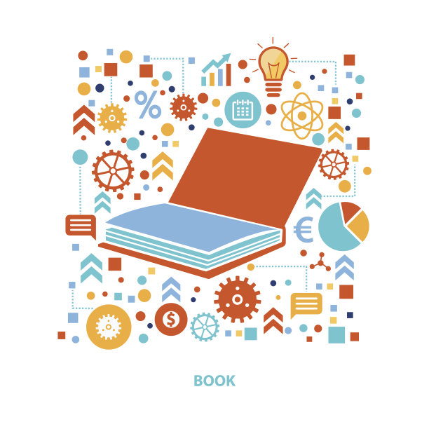 书的设计就干净的背景，矢量图片下载