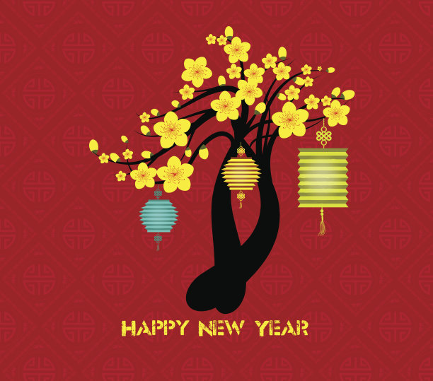 中国新年2016庆祝活动的圣诞树设计1004图片下载