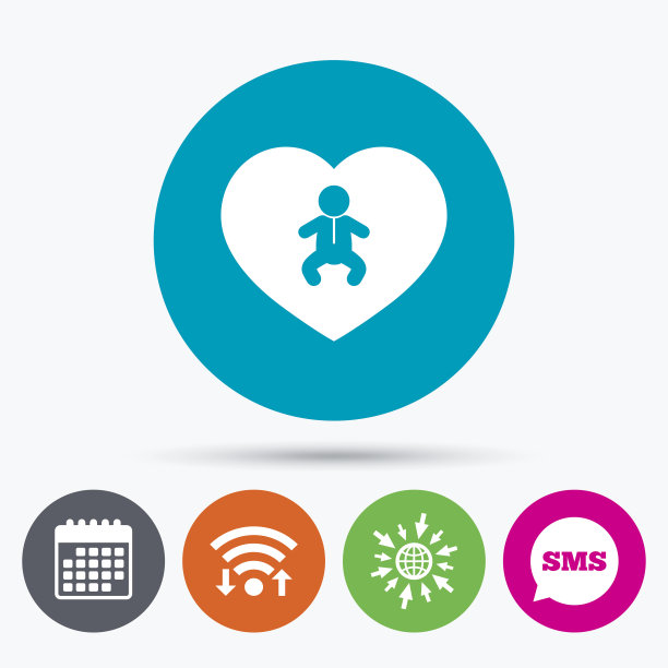 爱婴儿的婴儿图标。蹒跚学步的孩子的象征。图片下载