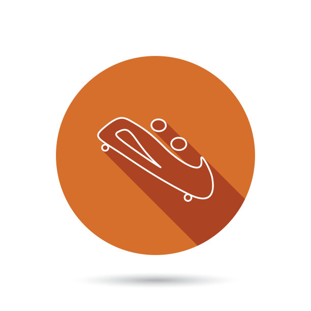 雪橇图标。双座大雪橇的迹象。图片下载