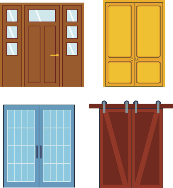 门隔离矢量插图。图片下载