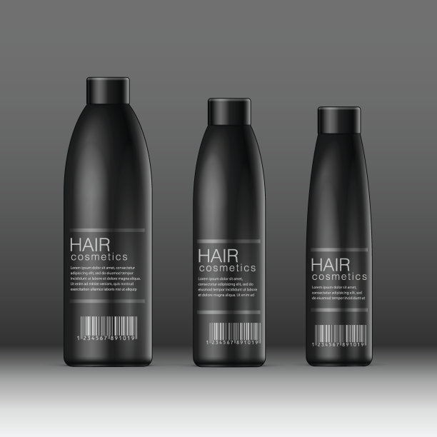 黑色化妆品瓶罐，除臭剂图片下载