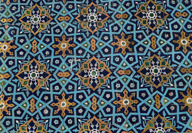 乌兹别克建筑装饰。图片下载