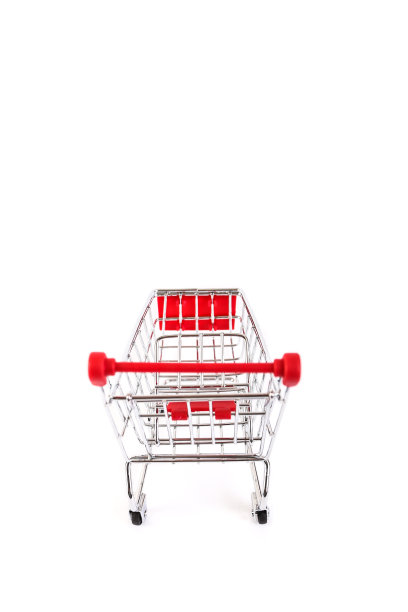 购物车孤立的白色背景图片下载