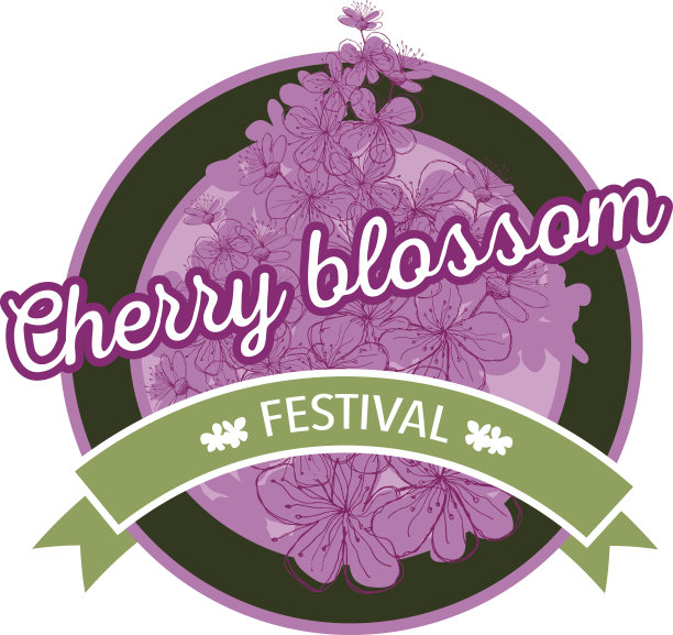 手绘的春天樱花图标图片下载