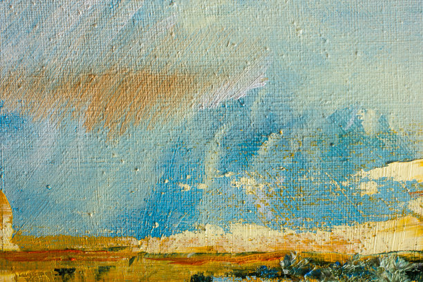 抽象油画。油画在调色板上作画。彩色的背景。图片下载