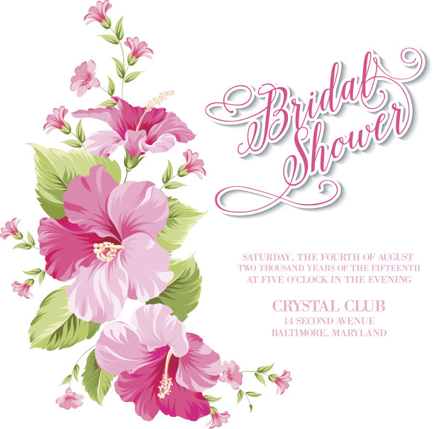 邀请卡上的花环图片下载