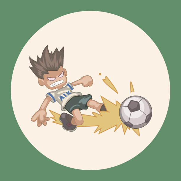 体育足球运动员主题元素向量，eps图片下载