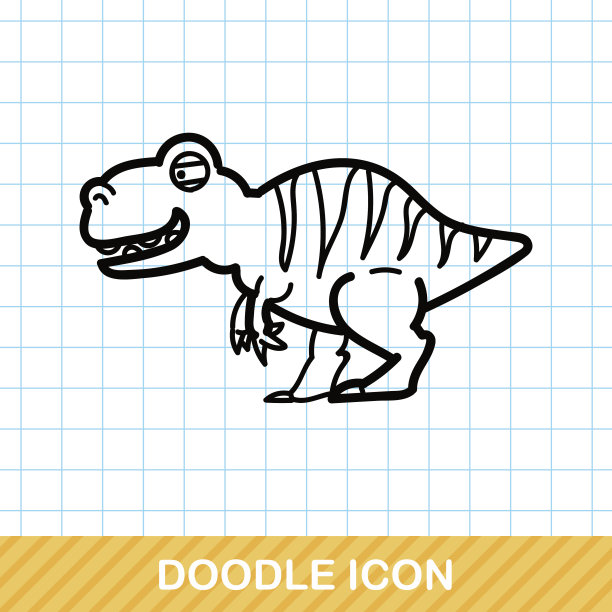 恐龙涂鸦素材图片