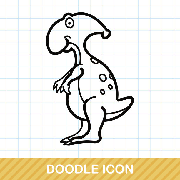 恐龙涂鸦素材图片