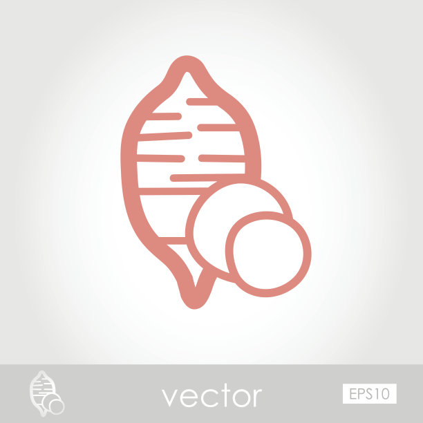 红薯轮廓图标。白薯。蔬菜图片下载