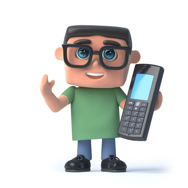 戴眼镜的男孩在打电话图片下载