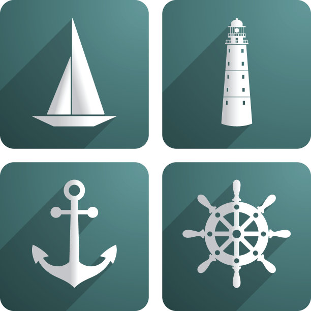 航海的图标集。图片下载