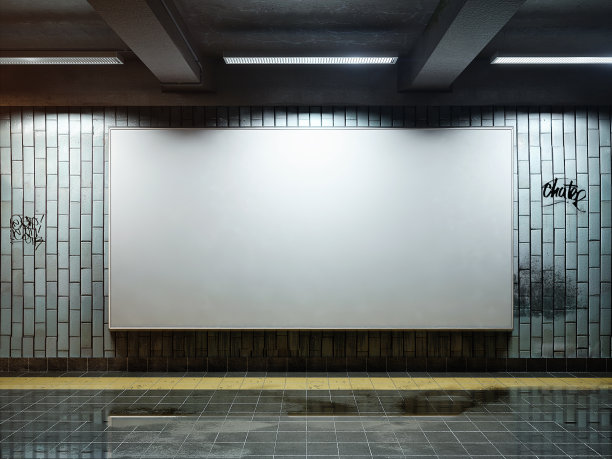 室内白色空白广告牌海报图片下载