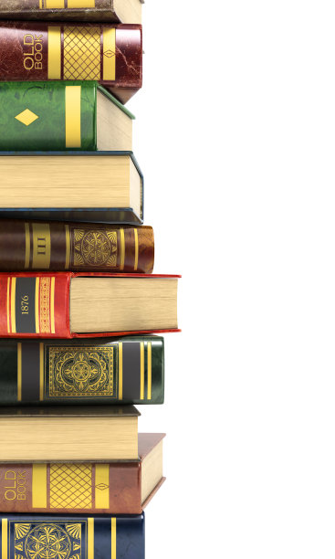 堆叠的旧书渲染图片下载