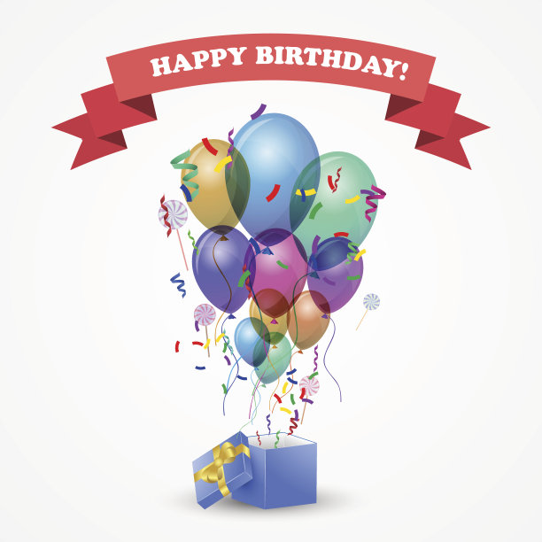 生日贺卡模板。图片下载