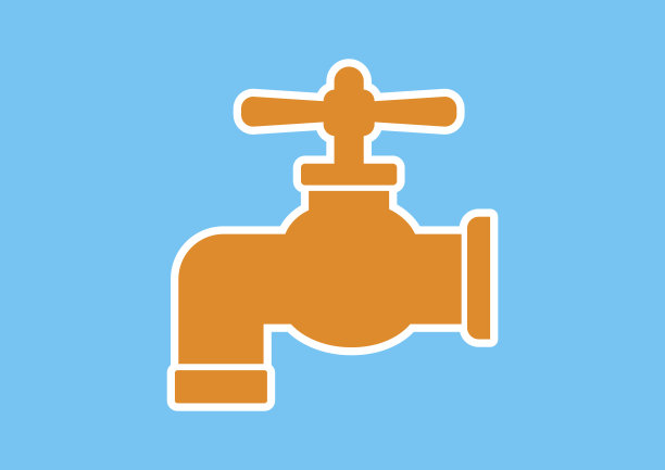 橙色水龙头图标图片下载