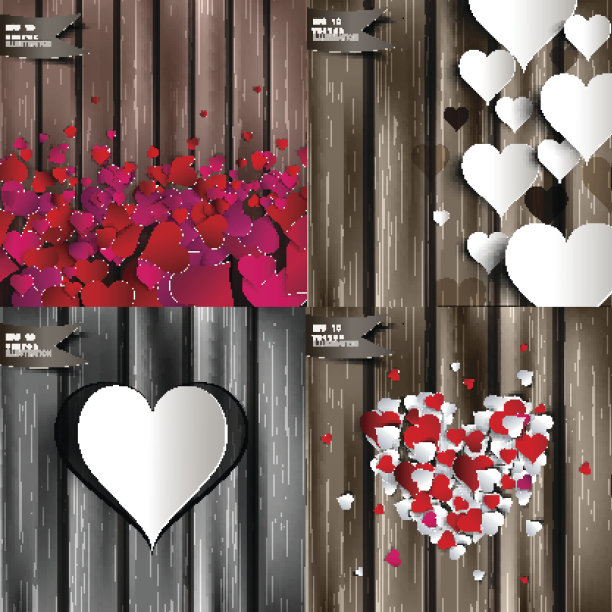 情人节。抽象的心形卡片。爱,心图片下载