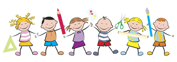 孩子和学校设备图片下载