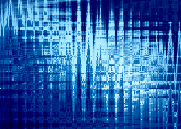 蓝色抽象背景，仿极光。图片下载