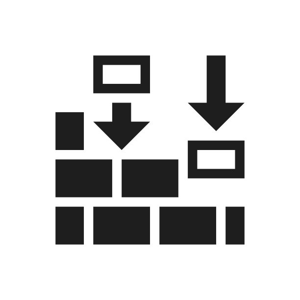 白色背景上的墙壁图标。-单系列图片下载