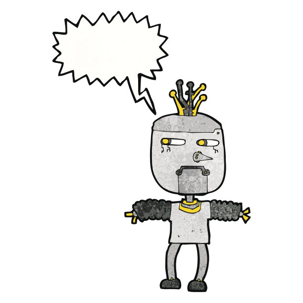 卡通机器人与语音泡泡图片下载